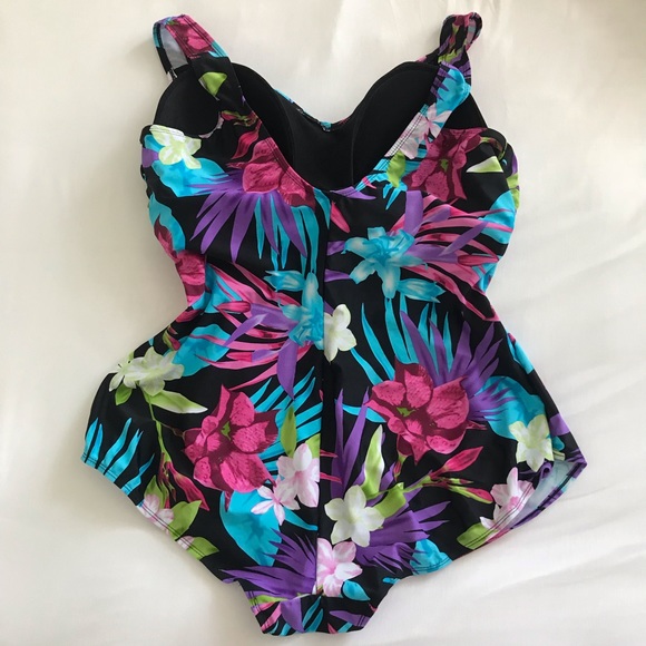 Swimsuits for All - Draped Tummy Control One-piece - Picture 3 of 4